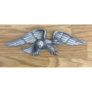 Vintage Cast Aluminum Metal Bald Eagle Wall Plaque 12.5" Wide Americana